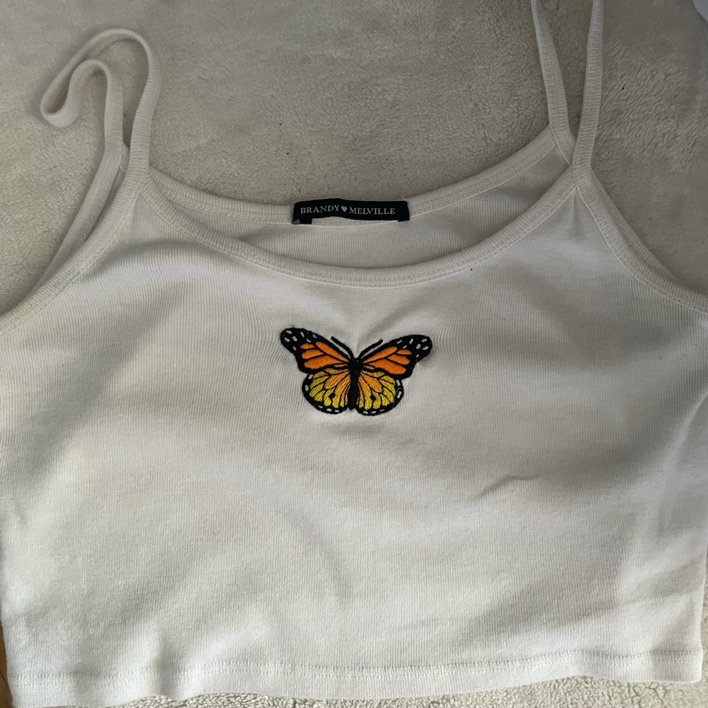 brandy melville butterfly tank